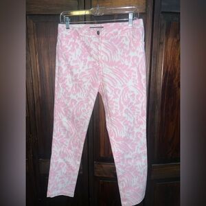 Elliott Lauren Pink‎ and White Patterned Pants